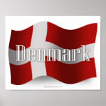 Danmark som vinkar flagga print