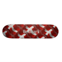 Danmark som vinkar flagga skate deck