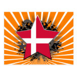 Danmark stjärna vykort
