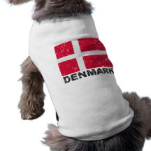 Danmark vintageflagga djur shirt