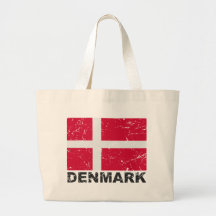 Danmark vintageflagga tygkasse