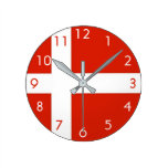 Dannebrog; Den officiella flagga av Danmark Vägg Klockor