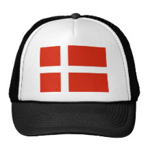 Dannebrog; Den officiella flagga av Danmark Mesh Kepsar