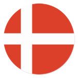 Dannebrog; Representanten sjunker av Danmark Runda Klistermärken