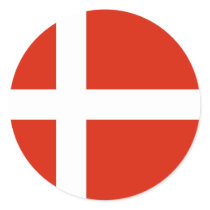 Dannebrog; Representanten sjunker av Danmark Runda Klistermärken
