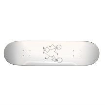 Dansa för stick figur skate board