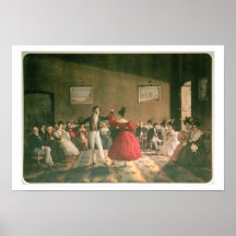 Dansa i en salong i Buenos Aires, c.1831 (w/c på p Posters
