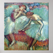 Dansare i grönt av Edgar Degas Affischer
