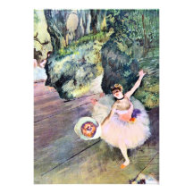 Dansare med en bukett av blommor av Edgar Degas Kort För Inbjudningar
