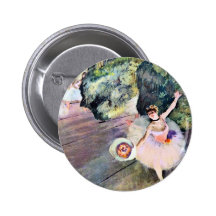 Dansare med en bukett av blommor av Edgar Degas Knappar Med Nål