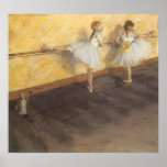 Dansare som övar på barren av Edgar, Degas Affischer