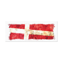 Danskaflagga Canvasduk Med Gallerikvalitet