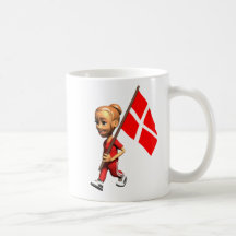 Danskaflicka Kaffe Koppar