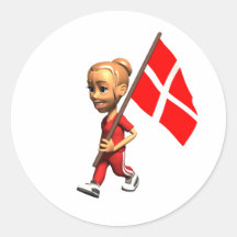 Danskaflicka Klistermärke