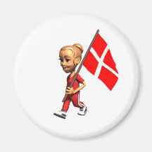 Danskaflicka Kylskåpsnagnet