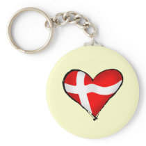 Danskan älskar för Danmark Danmark flaggahjärta