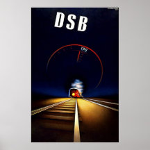 Danskan för DSB Danske Statsbaner påstår järnvägtå Affisch