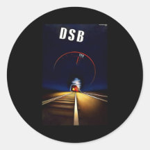 Danskan för DSB Danske Statsbaner påstår järnvägtå Klistermärke
