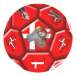 DanskaScandanavian viking fotboll klumpa ihop sig  Rund Klistermärke