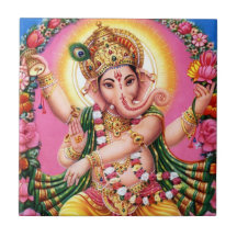 DansLord Ganesha Kakelplatta Av Kerami