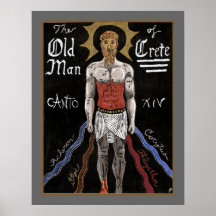Dantes Inferno, tryck för Canto XIV Affisch