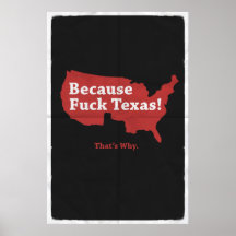 Därför att F Texas!  Det är varför Affisch