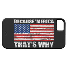 DÄRFÖR ATT MERICA bedrövat fodral för US-flaggaiPh iPhone 5 Case-Mate Skal