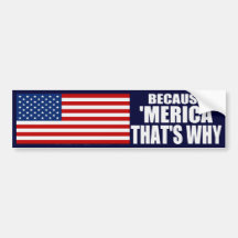 DÄRFÖR ATT 'MERICA SOM ÄR DÄRFÖR bildekalet