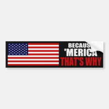 DÄRFÖR ATT 'MERICA SOM ÄR DÄRFÖR bildekalet