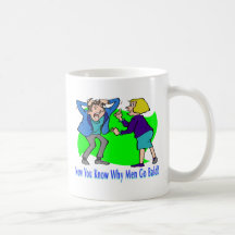Därför manar går skallig kaffe mugg