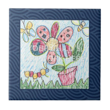 Dark Blue Framed Tile/Trivet  $16.65