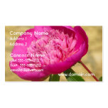Dark Pink Peony Business Card