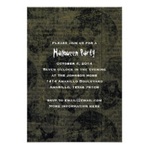 Dark Skull Halloween Party Invitation