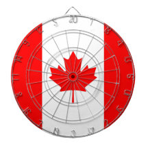 Dartboard med flagga av Kanada