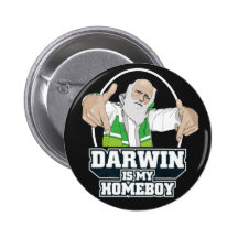 Darwin är min Homeboy (full färg) Knappar Med Nål