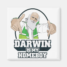 Darwin är min Homeboy (full färg) Magnet För Kylskåp