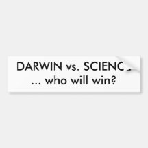 DARWIN vs. VETENSKAP… vem ska seger? Bildekal