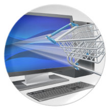 Datorshoppingbegrepp Tallrik