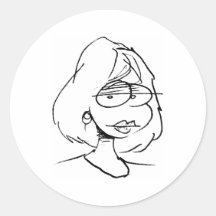 davholleflickaporträtt klistermärke