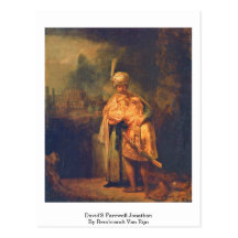 David'Ss avsked Jonathan av Rembrandt Van Rijn Vykort