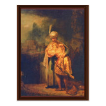 David'Ss avsked till Jonathan av Rembrandt Vykort