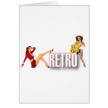 De RETRO brännmärker Hälsnings Kort