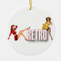 De RETRO brännmärker Julgransdekorationer