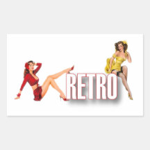 De RETRO brännmärker Retangel Klistermärke