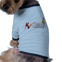 De RETRO brännmärker T-shirt För Hundar