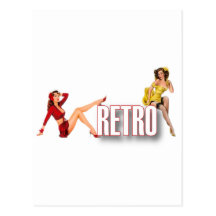 De RETRO brännmärker Vykort