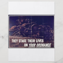 De riskerar deras liv på din Ordnance Flygblad Designs