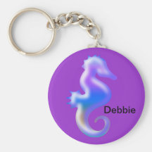 Debbie_Seahorse blåttGel Keychain Nyckelringar