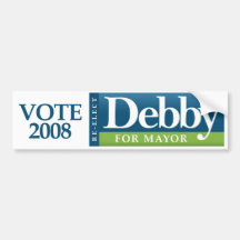 Debby för borgmästarebildekal