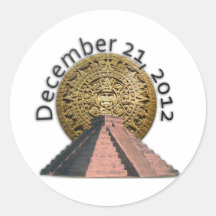 December 21, 2012 Mayan kalender Runda Klistermärken